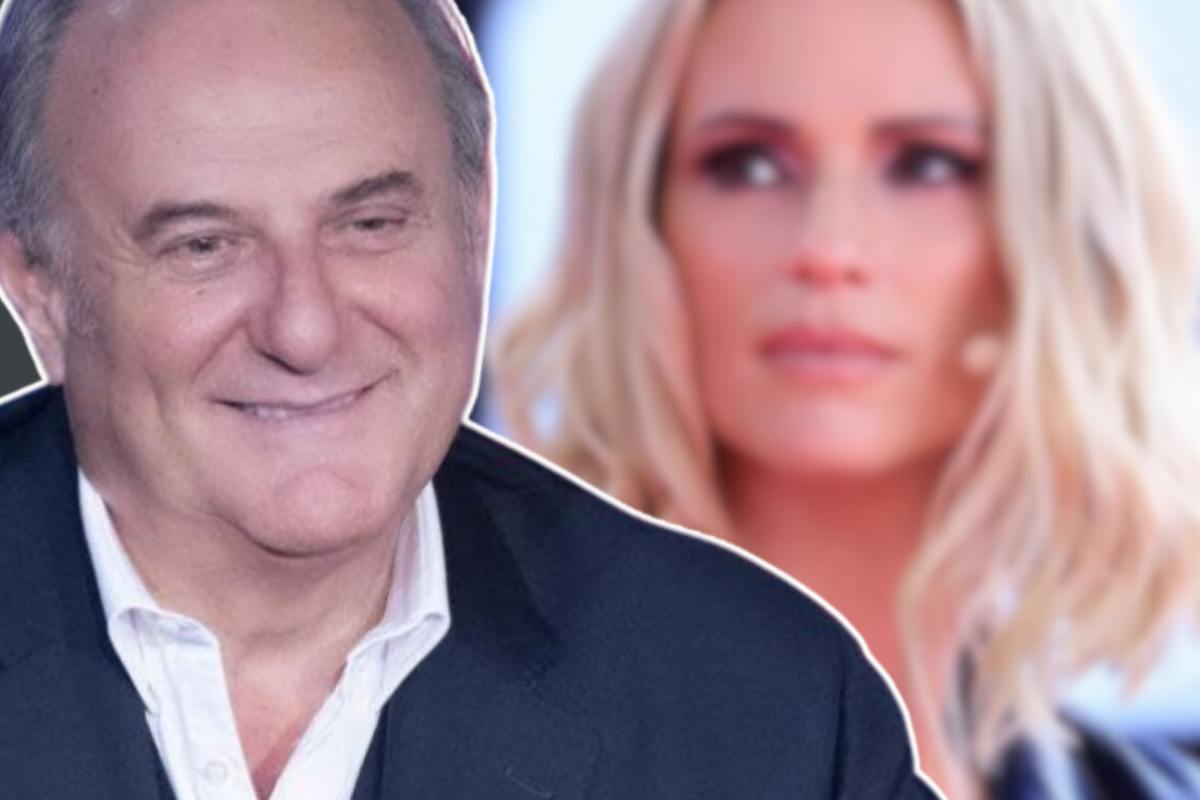 gerry scotti fa un gesto per michelle hunziker